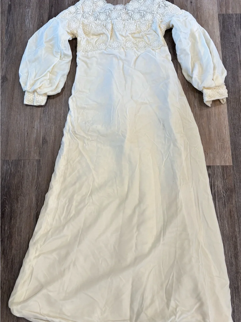 Vintage Edwardian Style velvet Long Sleeve Maxi Dress - Picture 1 of 4